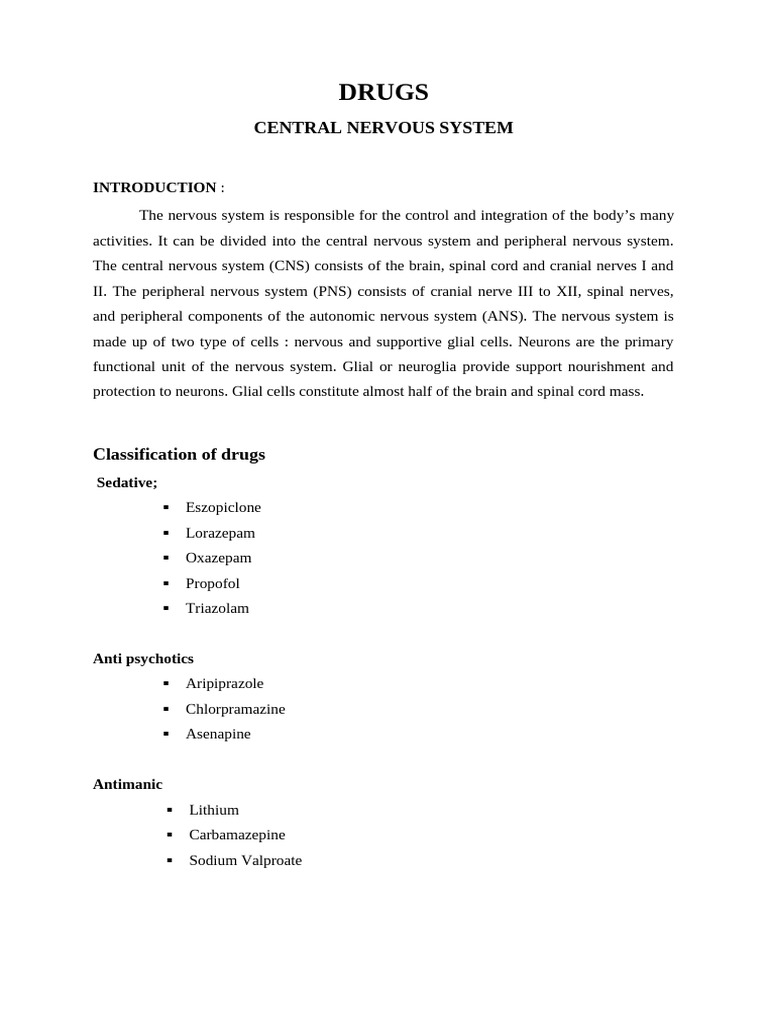 Central Nervous System | PDF | Clinical Medicine | Medical Specialties