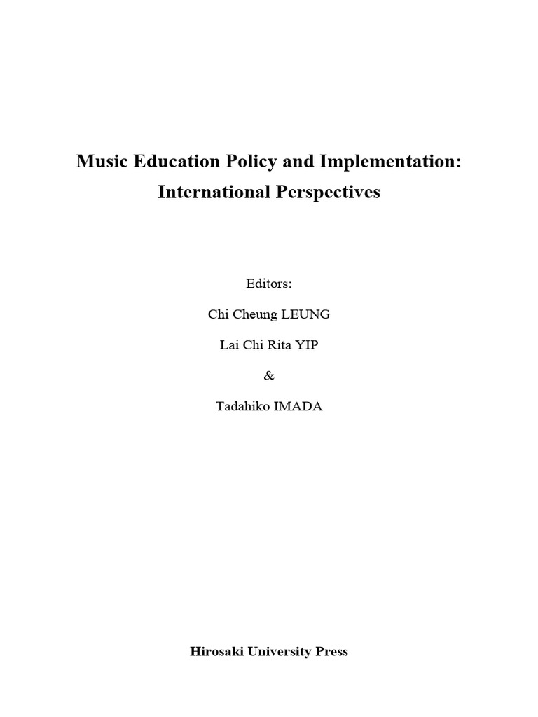 Music Education Policy and Implementation Re | PDF | Leadership | Teachers