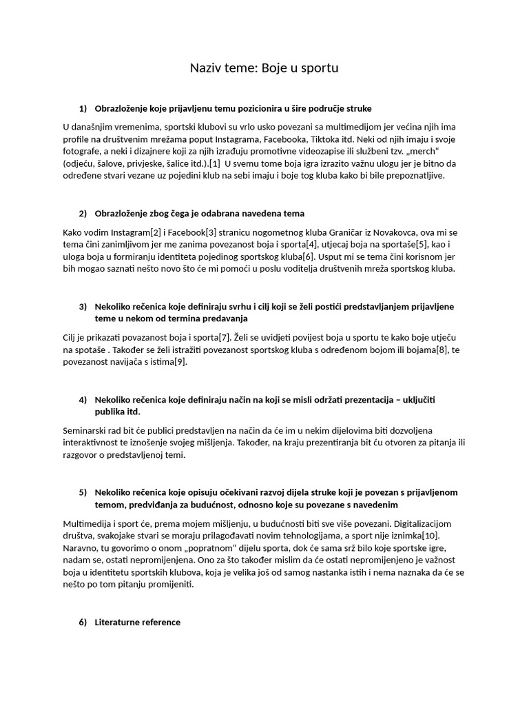 Prijava teme seminarskog rada | PDF