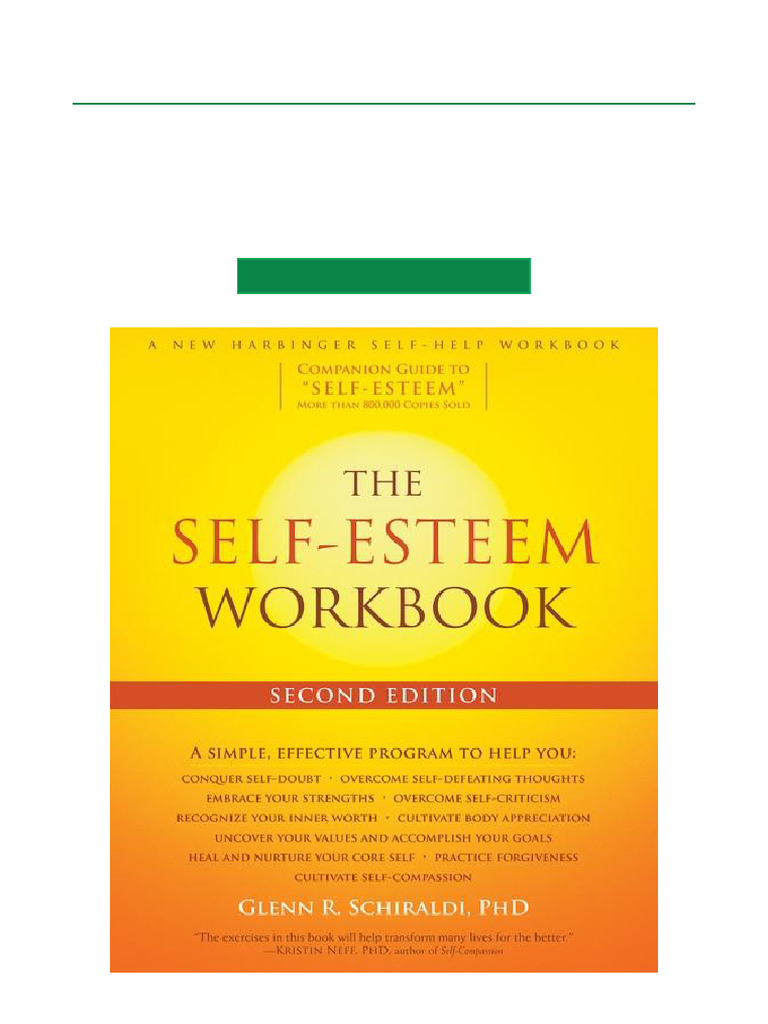 Glenn Schiraldi's Self-Esteem Workbook | PDF | Love | Self Esteem