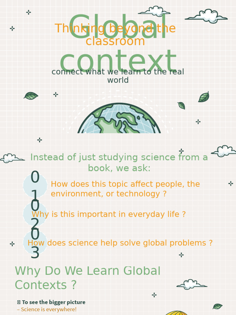 Global Context | PDF | Science