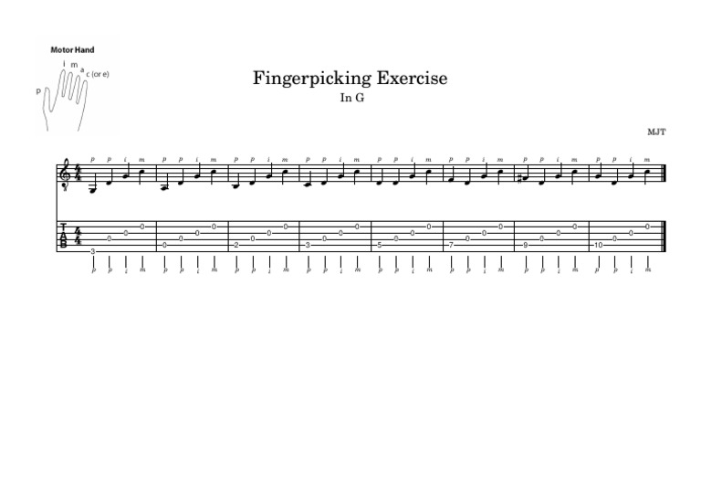 Fingerpicking Ex. 1 in G | PDF