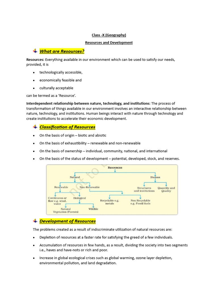 Understanding Resources and Development | PDF | Soil | Sustainable ...
