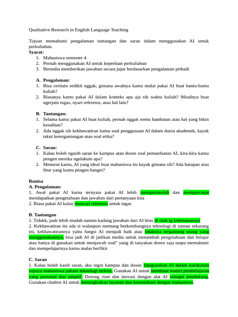 Qualitative Research in English Language Teaching | PDF