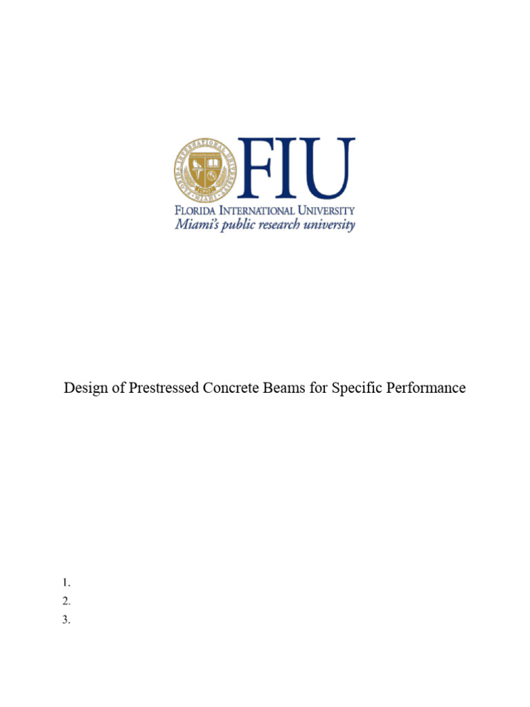 Prestressed Concrete Beam Design Report | PDF | Bending | Beam (Structure)