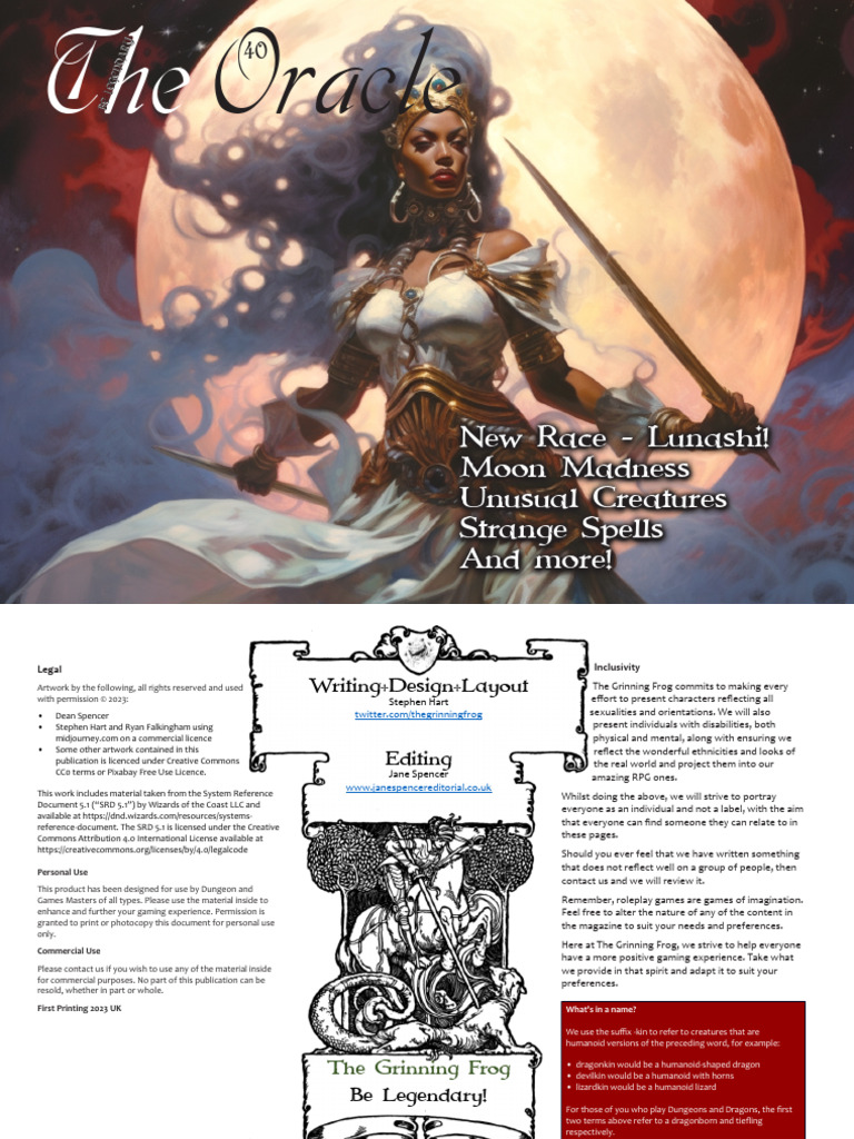 Moon Magic & New RPG Creatures | PDF | Volcano | Moon