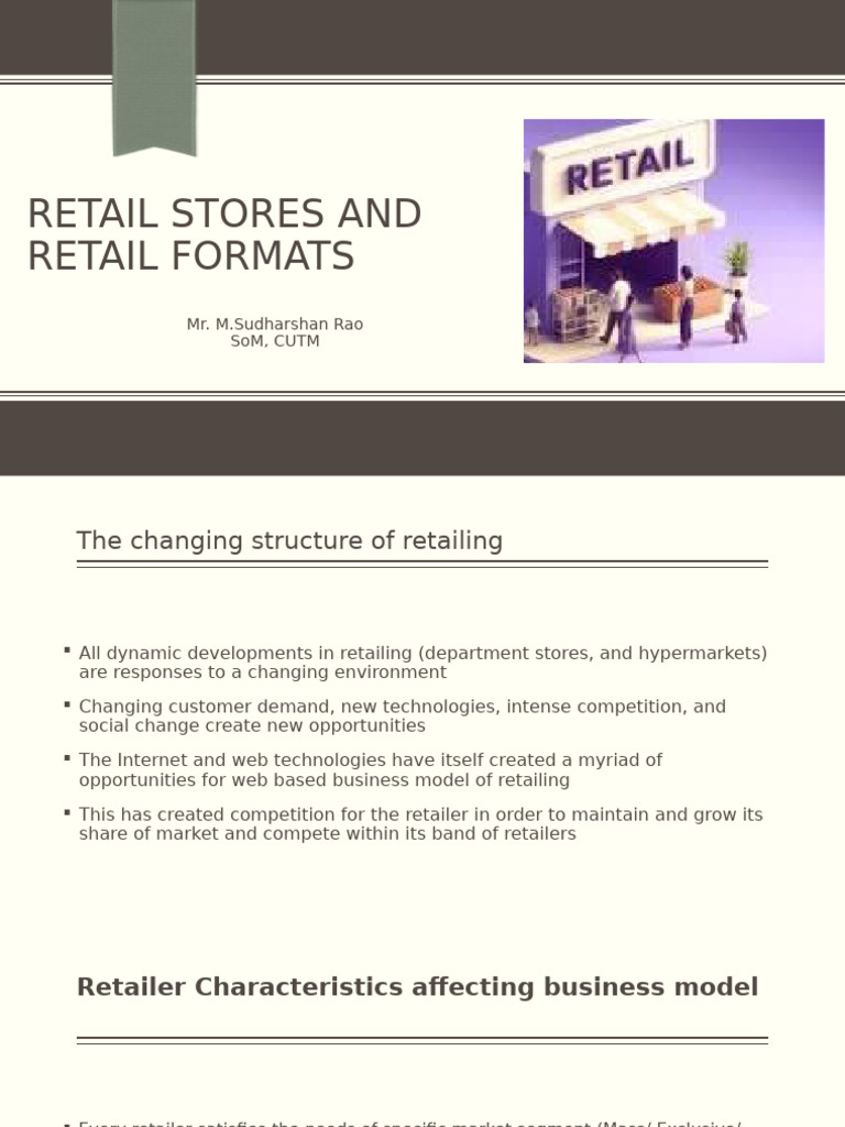 Retail Store Formats and Characteristics | PDF | Retail | Business ...