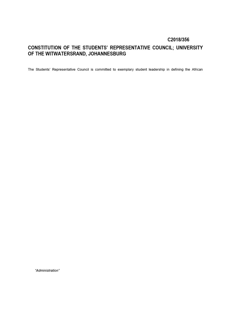 SRC Constitution Overview | PDF | Quorum | Committee