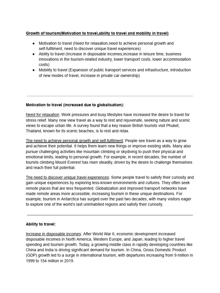 Geography Tourism Topic 1 Lorms Pdf Tourism Transport
