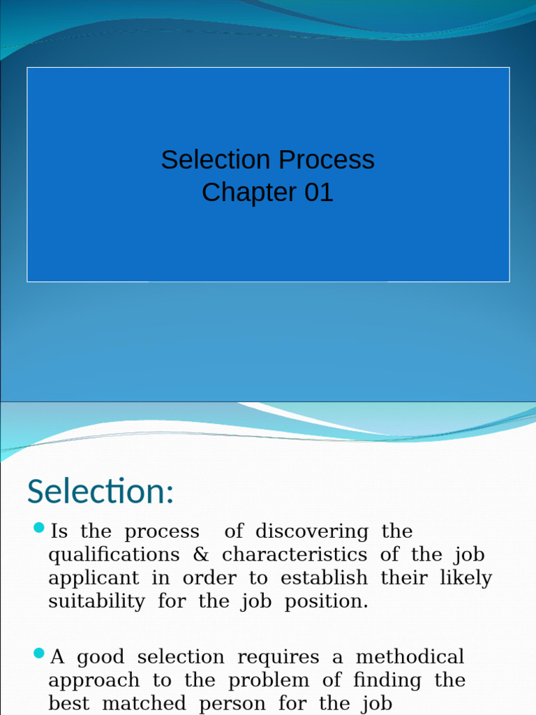 Chapter 1 & 2, Recruitment & Selection | PDF | Labour Economics ...