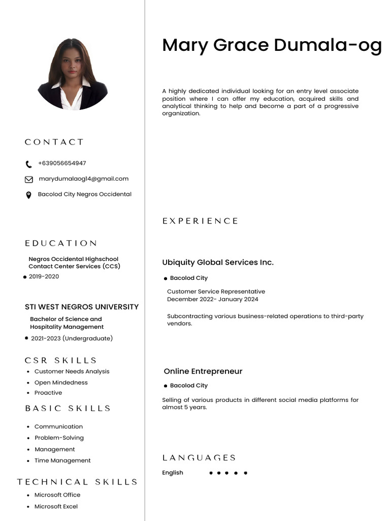 Share Dumalaog Mary Grace CV | PDF