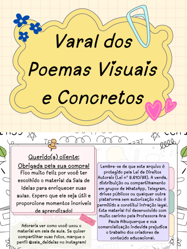 Varal de Poemas Visuais e Concretos | PDF | Estética | Poética