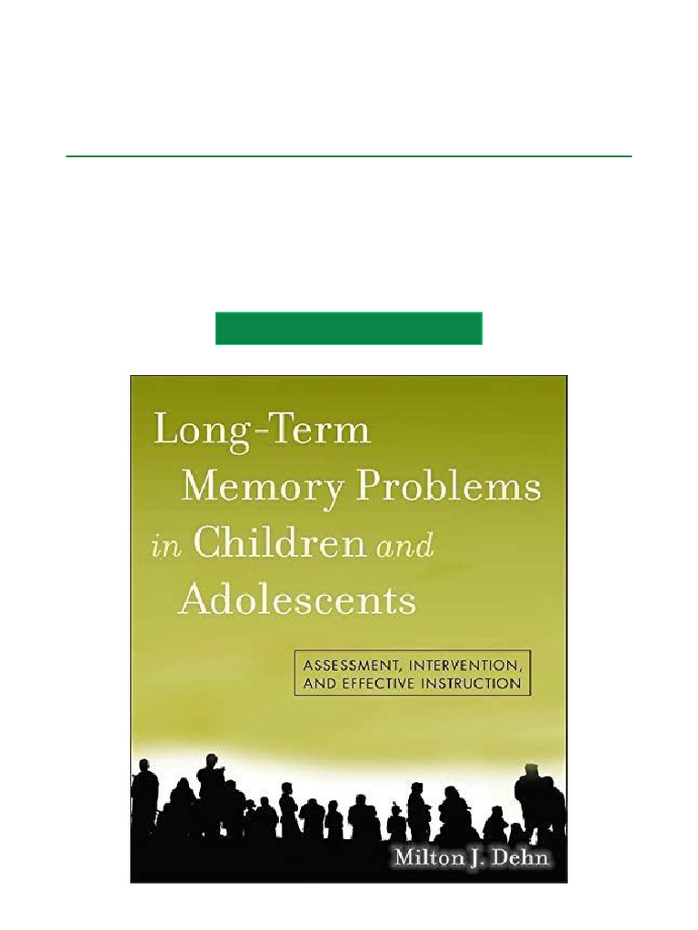 Long-Term Memory Issues in Youth | PDF | Memory | Attention Deficit ...