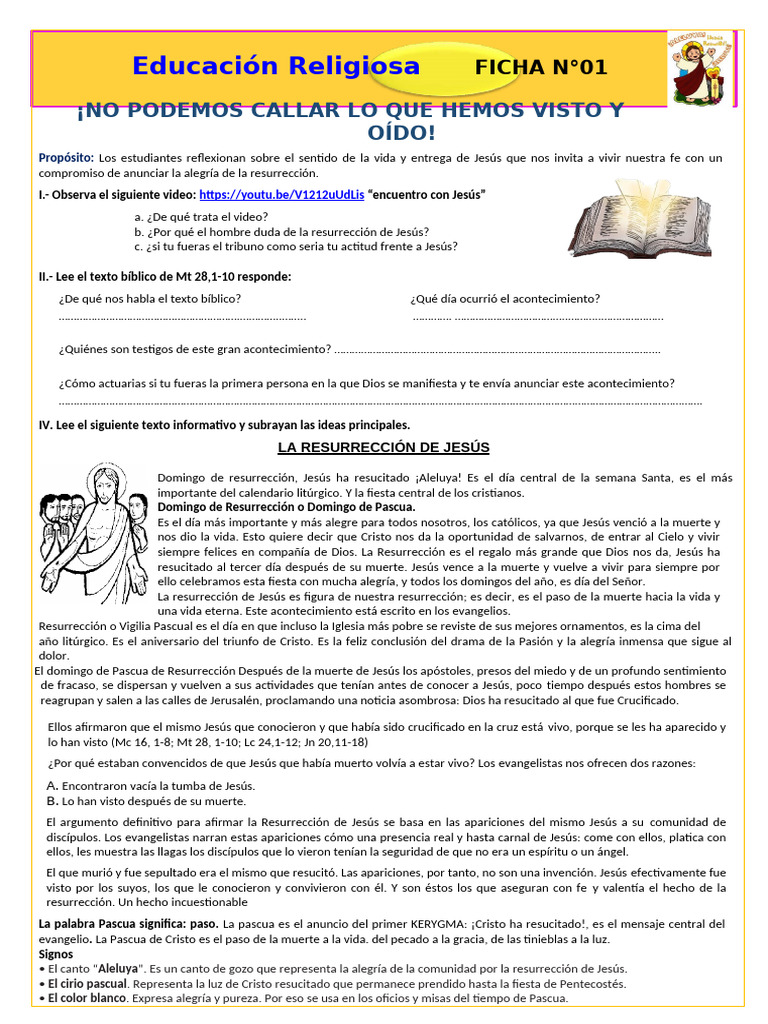 Reflexiones sobre la Resurrección de Jesús | PDF | Pascua de ...
