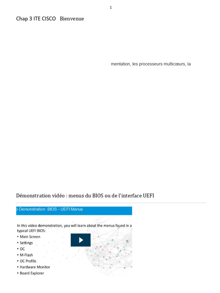 Comprendre BIOS et UEFI dans l'ITE | PDF | Bios | Microprocesseur