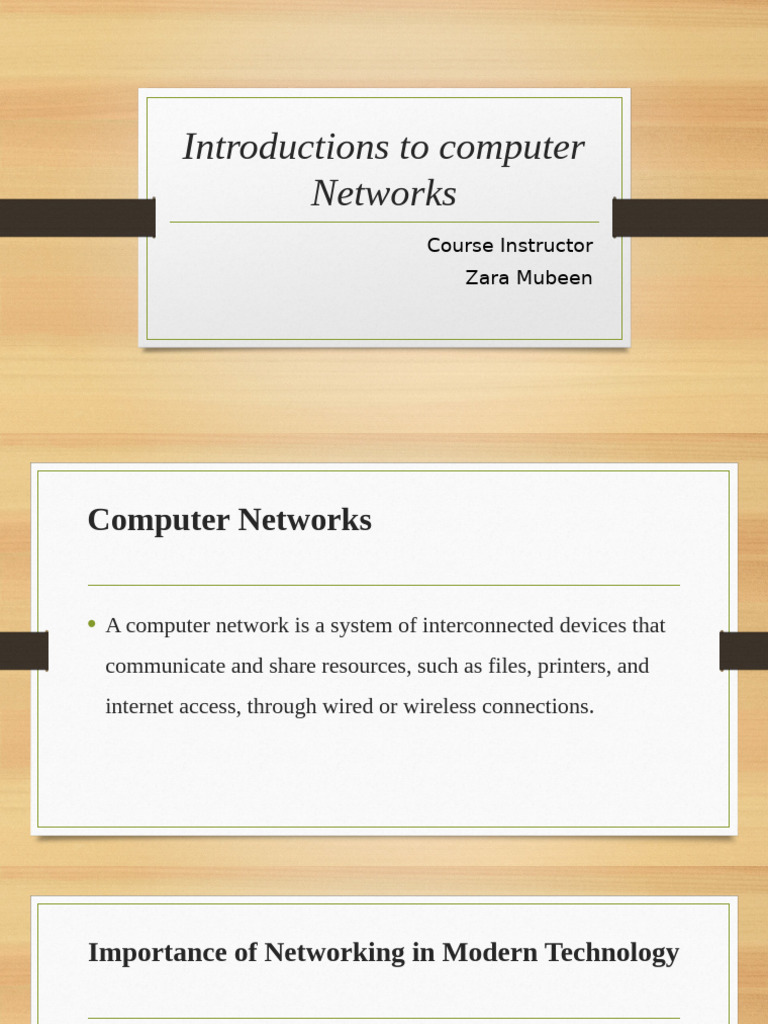 Introduction to Computer Networks Course | PDF | Computer Network ...