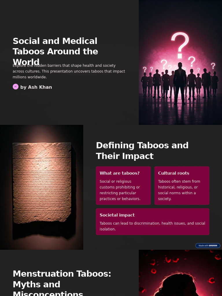 Social and Medical Taboos Around The World | PDF | Social Stigma ...