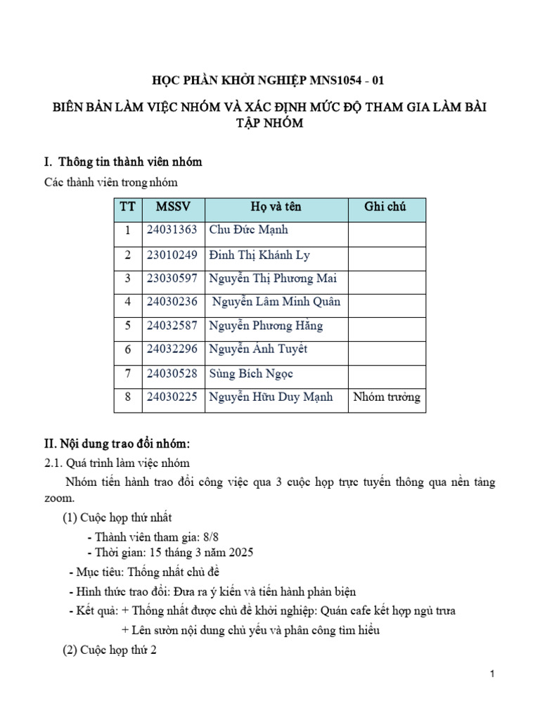 Bien Ban Lam Viec Nhom Pdf
