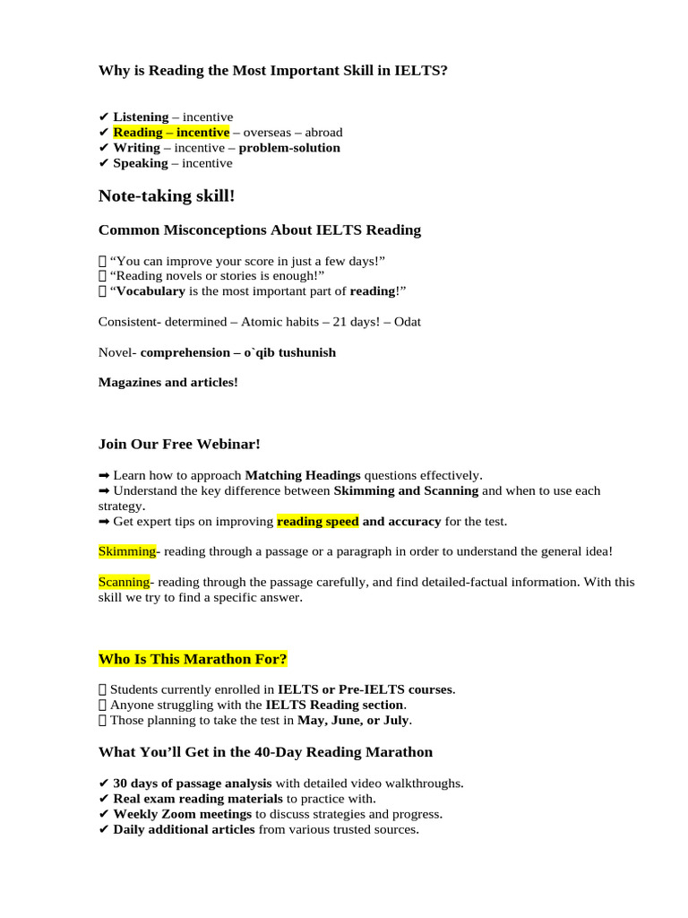 Reading Webinar! | PDF