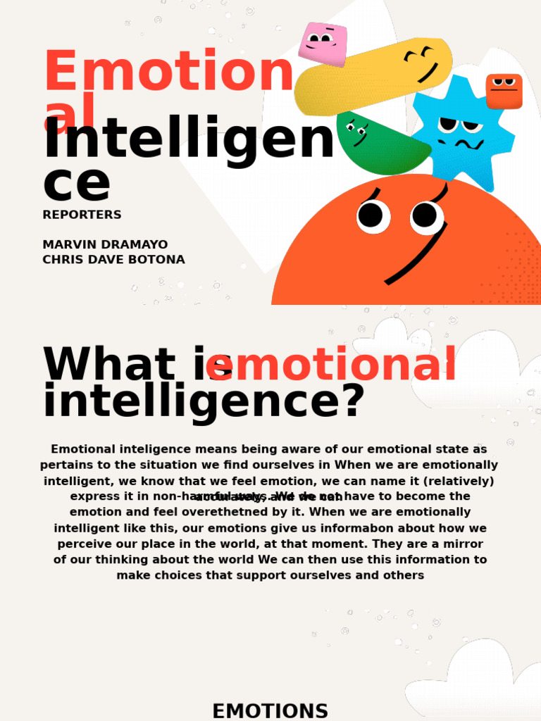 Emotional Intelligence in Presentation | PDF | Feeling | Emotions