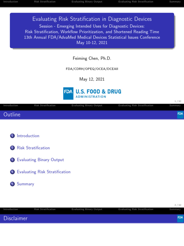2021 AdvaMed Diagnostic Device Risk Stratification Final | PDF ...