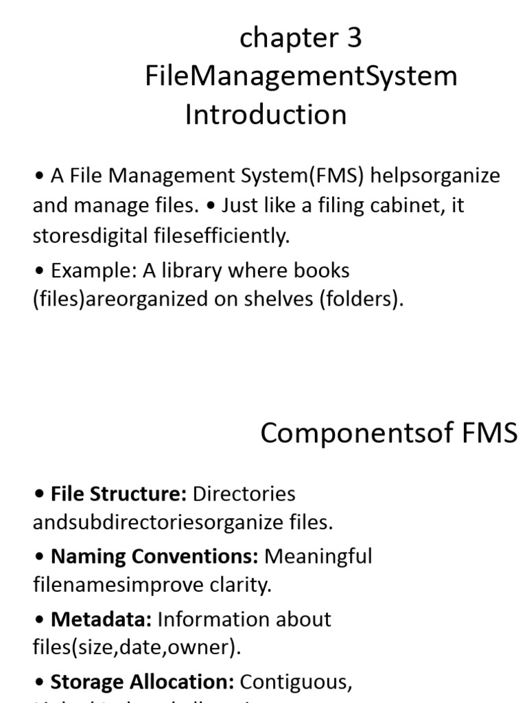 chapter 3 File_Management_System | PDF | Computer File | File System