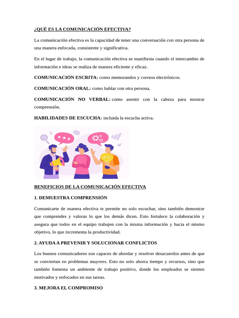 Claves de la Comunicación Efectiva | PDF | Comunicación | Toma de ...