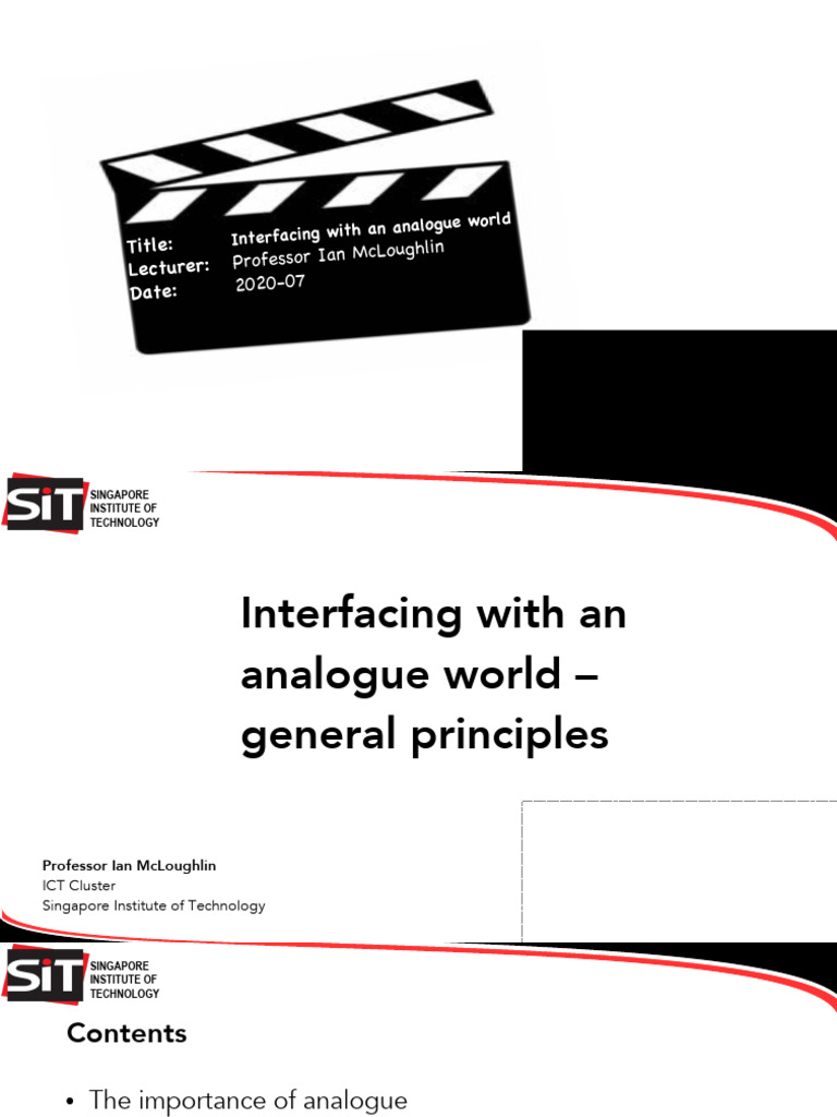 Analogue-Digital Interfacing Basics | PDF | Analog To Digital Converter ...
