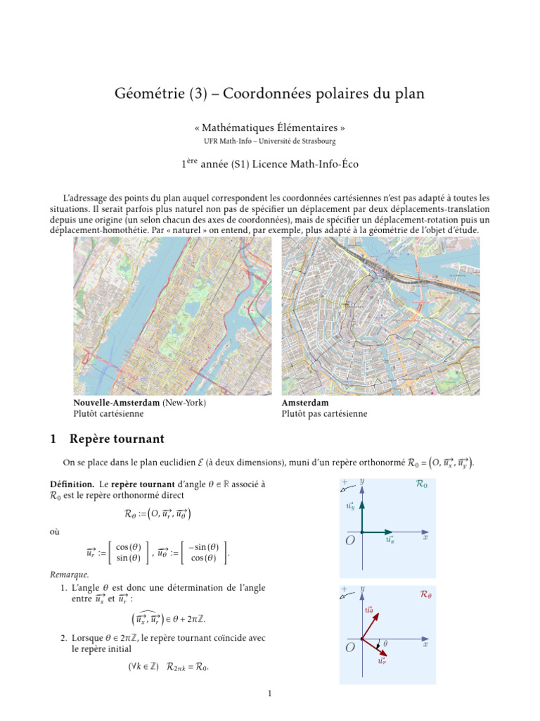Coordonnées polaires en géométrie | PDF | Coordonnées cartésiennes ...