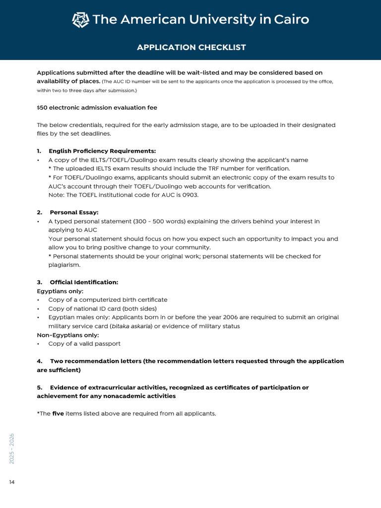 AUC Admissions and Scholarship Guide | PDF | University And College ...