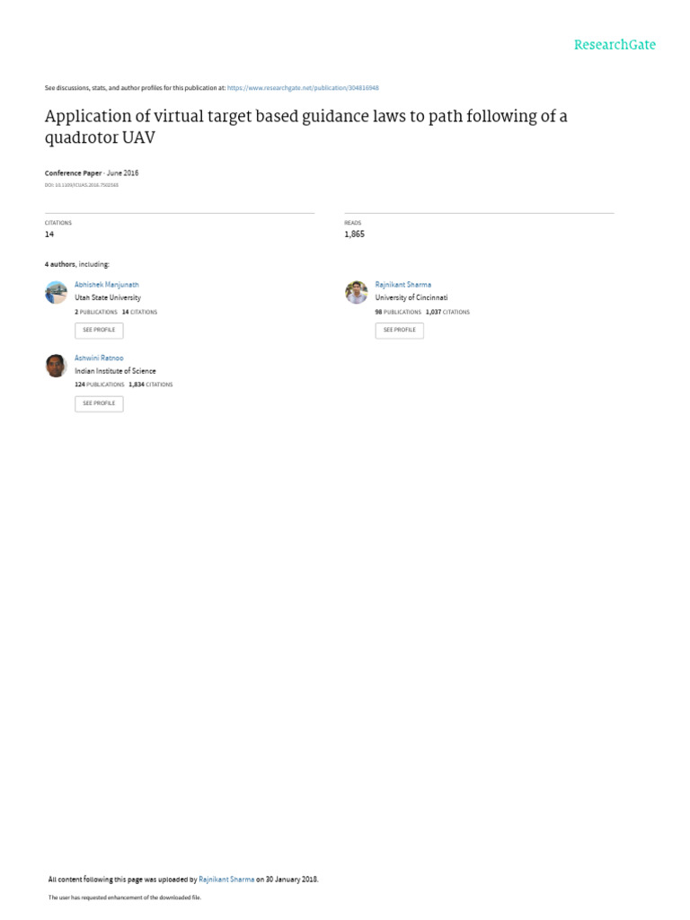 Application of Virtual Target Based Guidance Laws | PDF | Acceleration ...