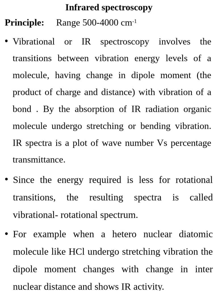 Infrared Spectroscopy Principles & Applications | PDF | Infrared ...