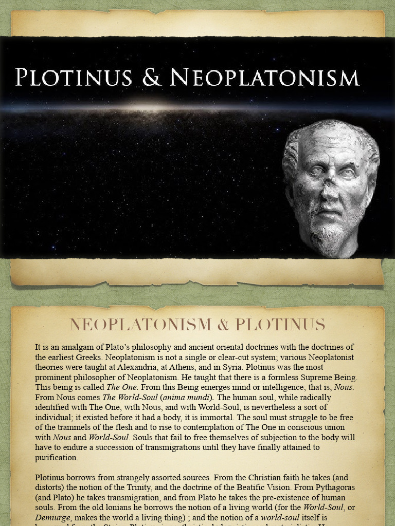 Neoplatonism and Plotinus Explained | PDF | Neoplatonism | Just War Theory