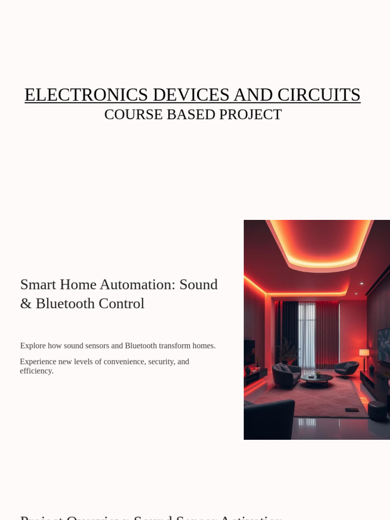 Smart Home Automation Sound and Bluetooth Control PDF Bluetooth