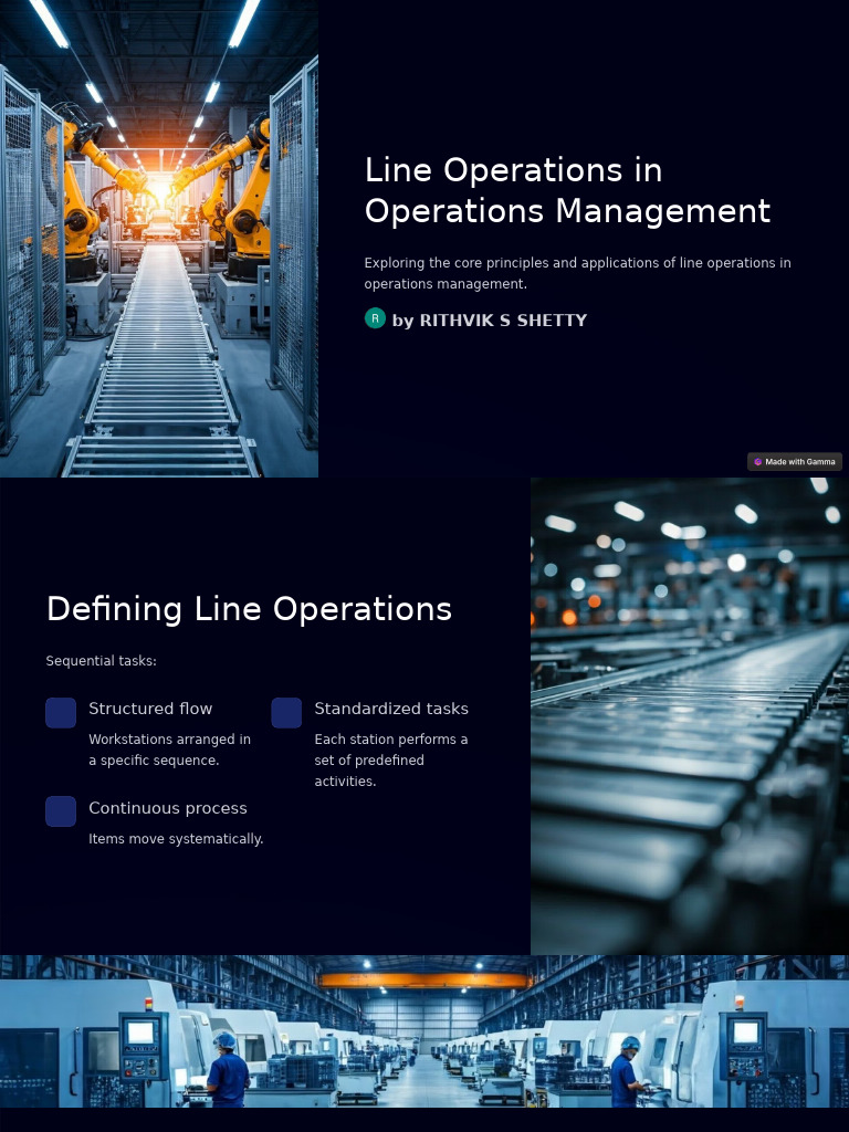 Line Operations in Operations Management: by Rithvik S Shetty | PDF