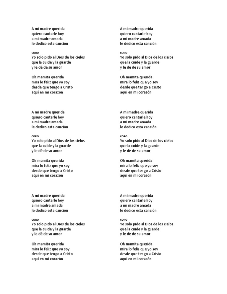 A Mi Madre Querida Pdf