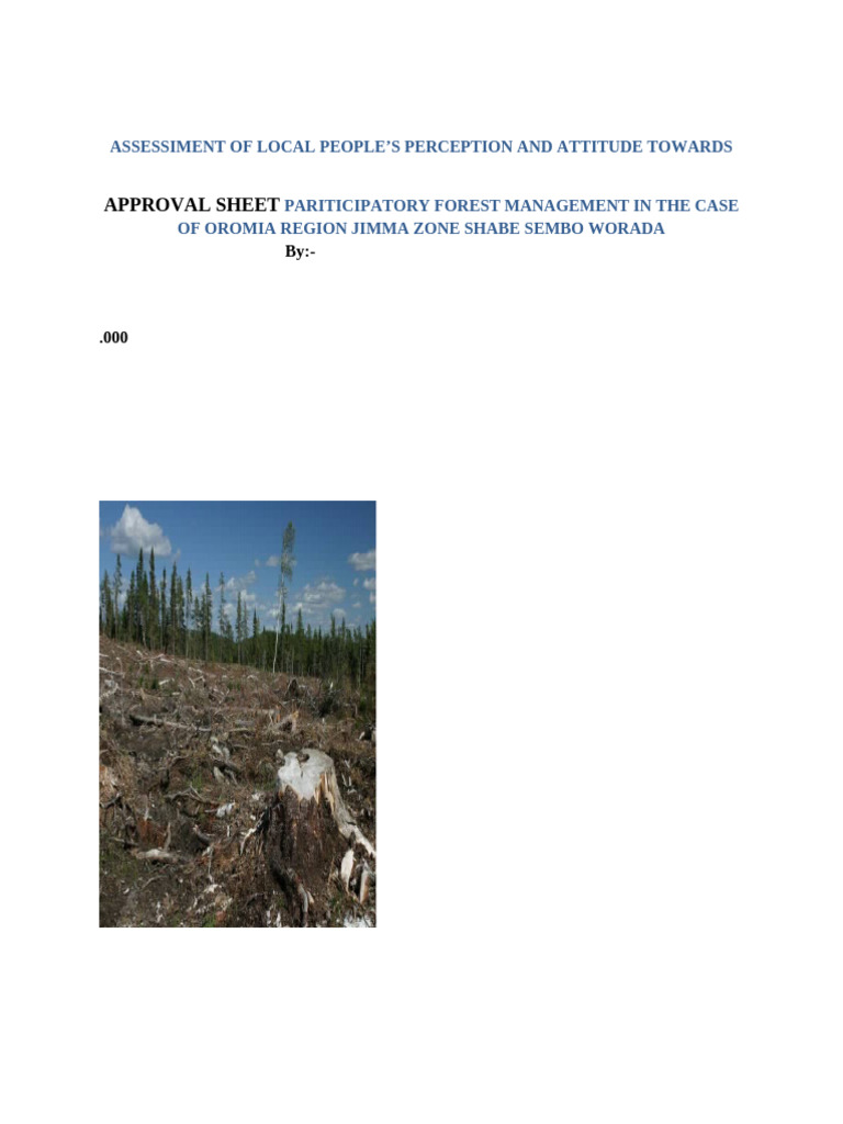 Local Perceptions of Forest Management | PDF | Forest Management | Forests