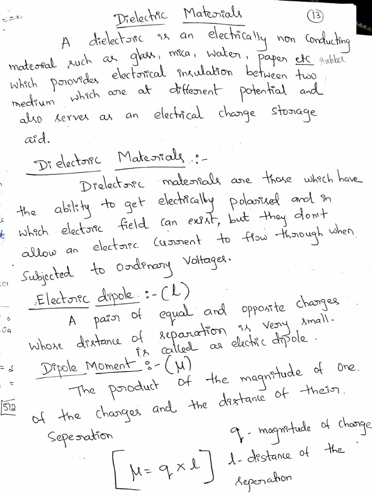 Understanding Dielectric Materials | PDF | Dipole | Physical Sciences