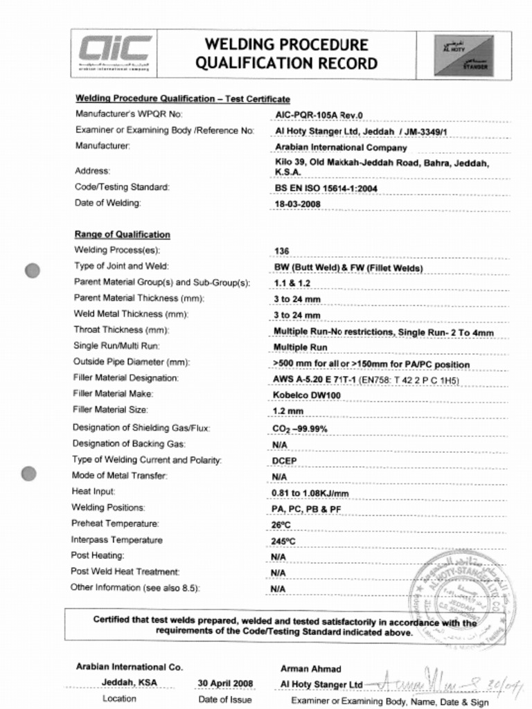 Aic PQR 105a | PDF