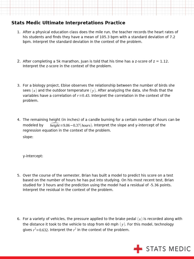 Heart Rate and Statistical Interpretations | PDF | Statistics ...