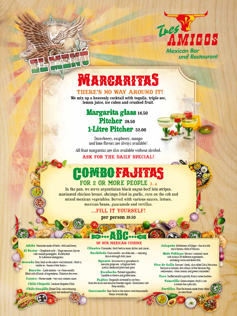 Authentic Mexican Cuisine Menu | PDF | Burrito | Cooking