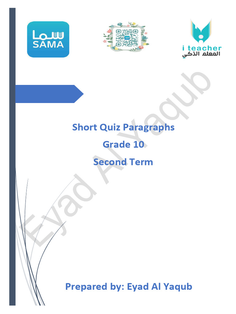 Short Quiz Paragraphs Grade 10 | PDF | Renewable Energy | Energy ...