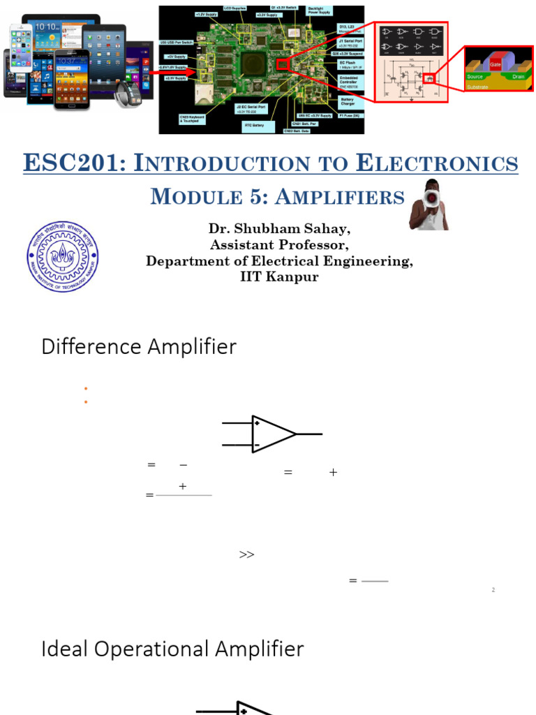 Ntroduction To Lectronics: ESC201: I E | PDF | Operational Amplifier ...