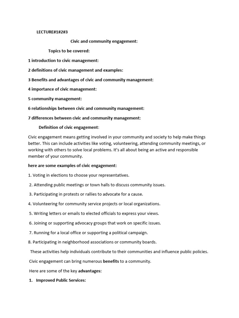 Community Engagement CIVICS | PDF | Civic Engagement | Empowerment
