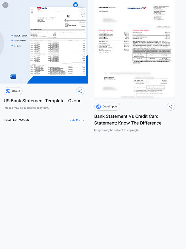 Us Bank Statement - Google Search - 1746898725974 | PDF