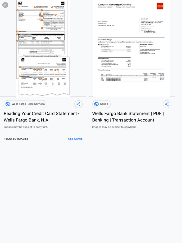 Wells Fargo Statement - Google Search - 1746898690647 | PDF