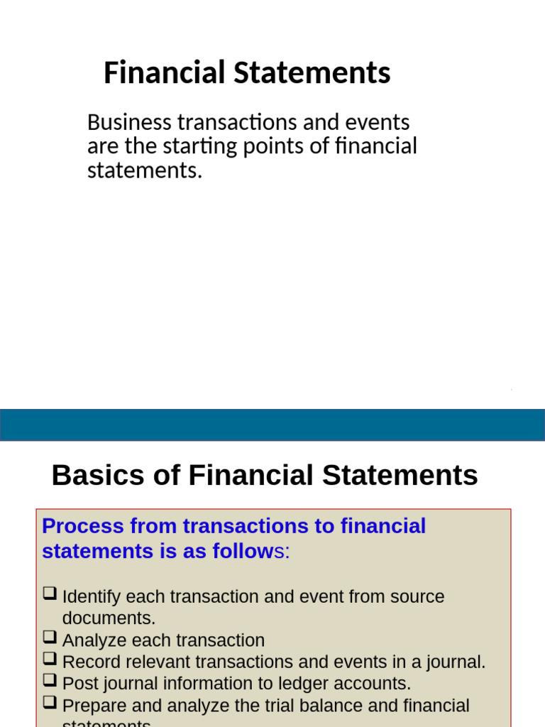Understanding Financial Statements Basics | PDF | Debits And Credits ...