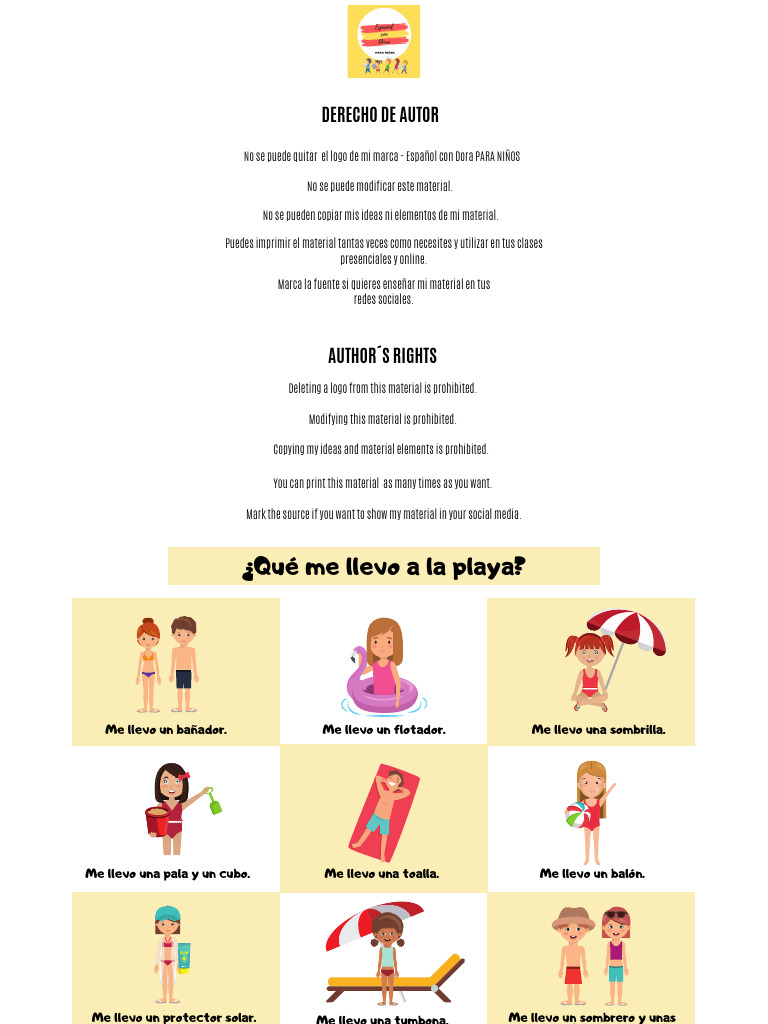La+Playa +Espanol+Con+Dora+Para+Ninos | PDF