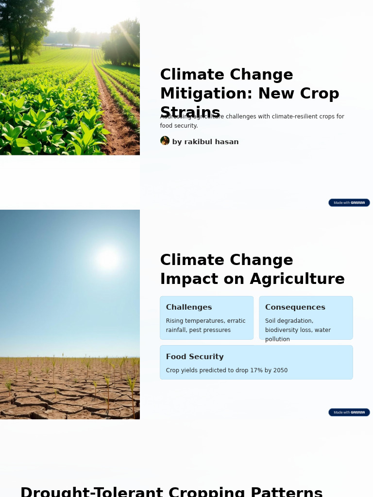 Climate Change Mitigation New Crop Strains | PDF