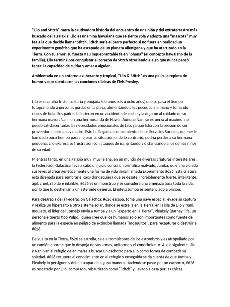 Lilo and Stitch PDF
